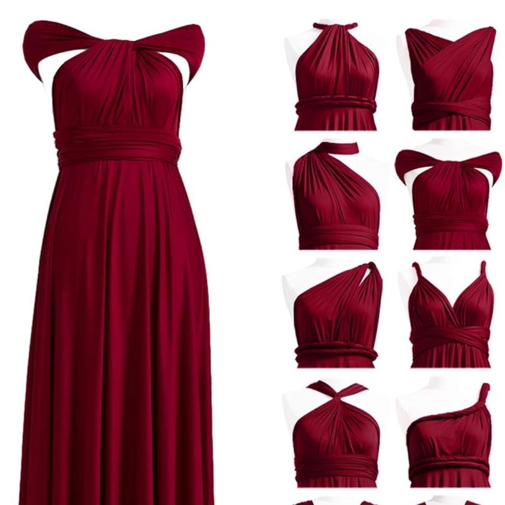 Elegant Red Maxi Dress - WEAR 72 WAYS!